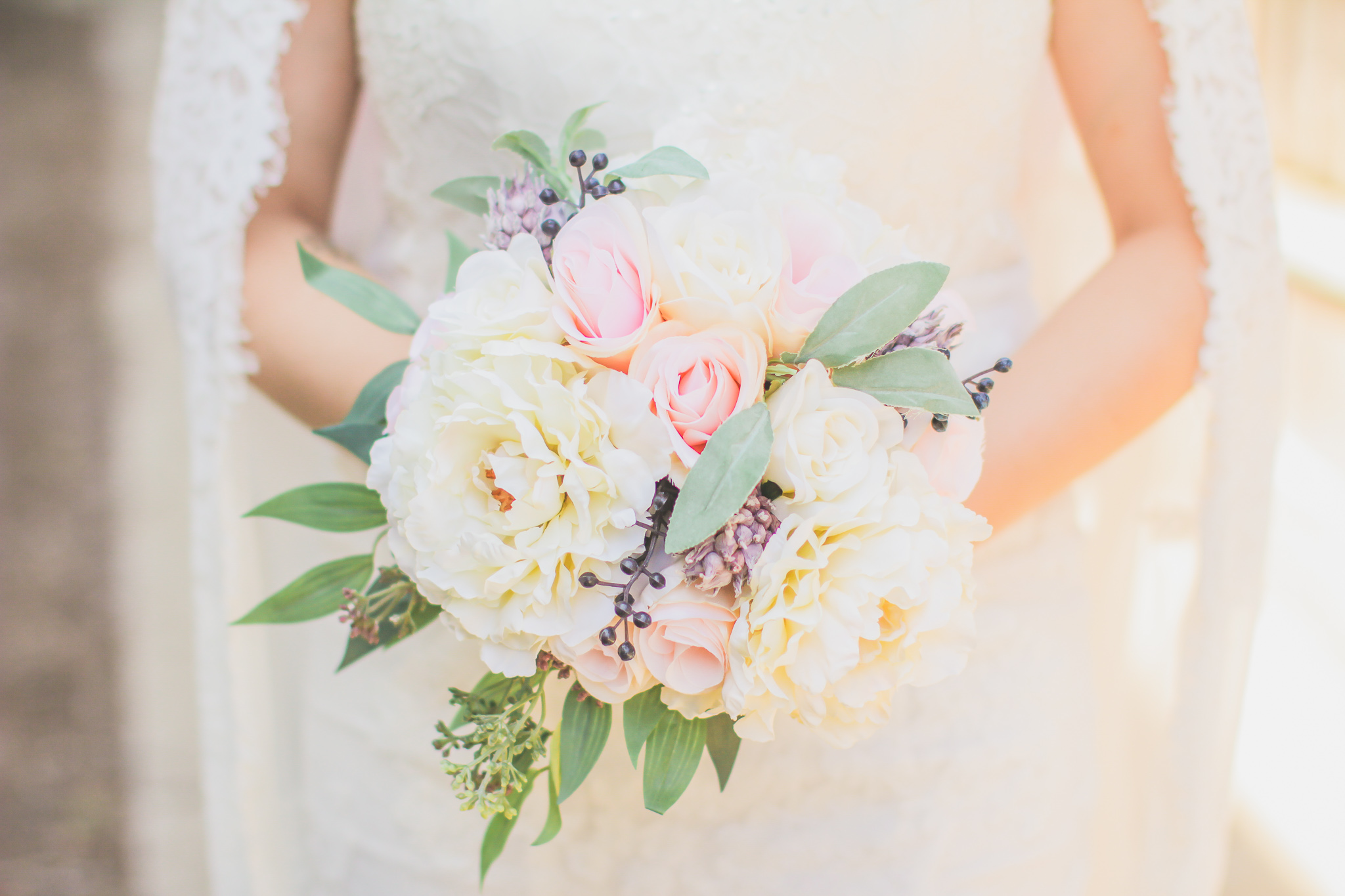 Close up of wedding flower bouquet. Wedding photographer in Charlotte North Carolina and South Carolina