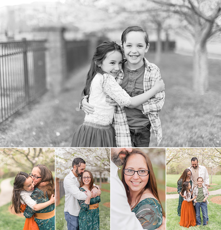 Charlotte Spring Minis - Featured photo of a spring family mini session with Mom, Dad and their two kids, making memories